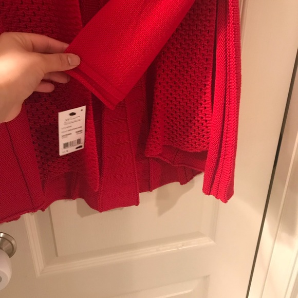 Open cardigan in red color - Picture 3 of 5